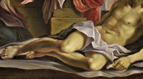 Louis XIV - Christ mort pleuré par deux anges, Bologne XVIIe siècle
